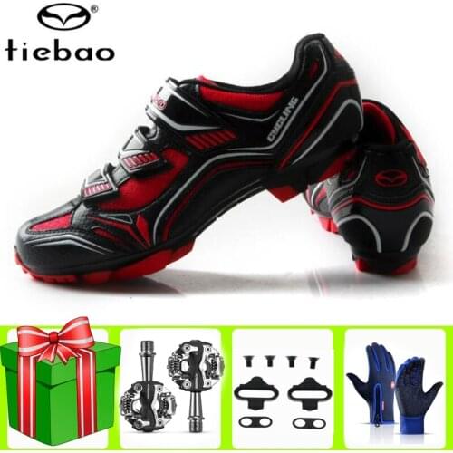 Tiebao Cycling Shoes Sapatilha Ciclismo Mtb Spd Pedals Men Women Mountain Bike Self-locking Bicycle Riding Bicicleta