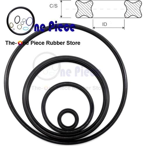 XRing AS568 CS=1.78/2.62/3.53/5.33 mm Metril sizes ID x CS Nitrile (NBR) 70B ShA Quad ring Buna N 70 Rubber Seals X-Rings