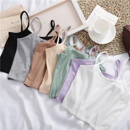 Womens Tube Crop Top Summer Aesthetic Sleeveless Dropshipping Solid Vintage Thread Sling Sexy Harajuku Corset Female Clothes
