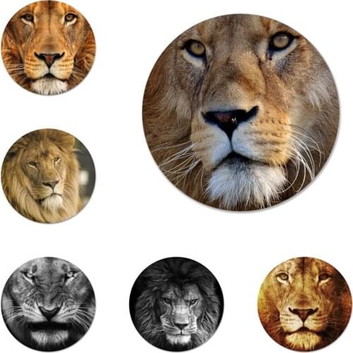 58mm lion Beast Icons Pins Badge Decoration Brooches Metal Badges For Clothes Backpack Decoration