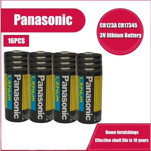 16Pcs/Lot Panasonic cr123a Lithium 3V Arlo Camera Battery CR123A CR17345 DL123A EL123A 123A