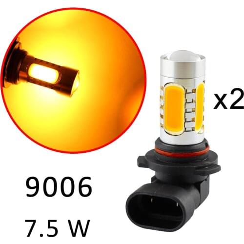 2X For Car Truck Fog Light Foglight Accessories LED HB4 9006 9012 9006HP 9006XS Driving LRD Lamp Style Yellow Color Parts Trim