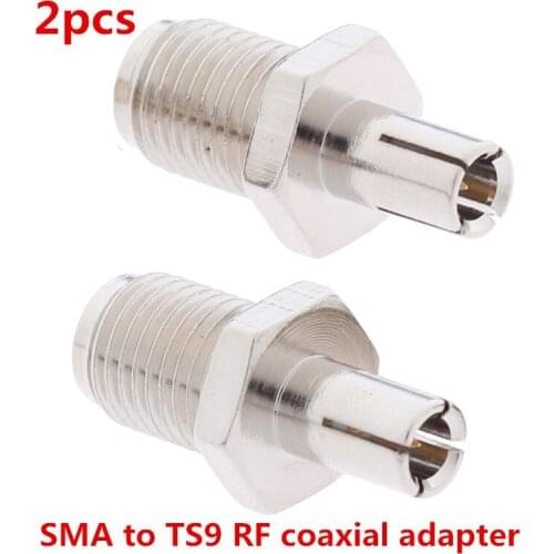 2pcs RF Coaxial Adapter SMA To TS9 Coax Jack Connector SMA Female Jack To TS9 Male Plug