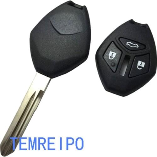 3 buttons remote key case shell uncut blade for Mitsubishi replacement key case fob