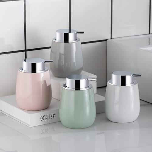 300ml ceramic emulsion bottle custom press bottle makeup hand sanitizer bottle press bottle shampoo bath bathroom set