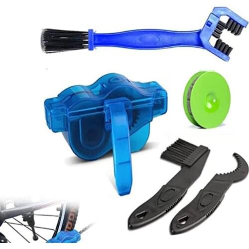 5PCS Chain Cleaner Scrubber Brushes Cycling Cleaning Kit Bicycle Accessories Mountain Bike Wash Tool Set Bicycle Repair Tools