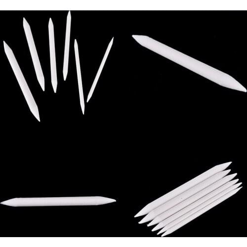 6pcs Double Head Durable Art Drawing Tool Pastel New Blending Smudge Tortillon Material Escolar Sketching Paper Pencils