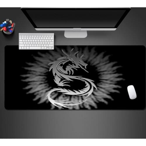 White Dragon Balck Mouse Pad Professional Quick Gaming Mouse Pad Computer Keyboard Office Mouse Mat To Gamer Christmas Gifts