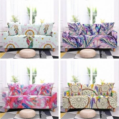 Elastic Sofa Cover Feather Corner Couch Cover for Living Room Anti-dirty Slipcovers Sofa Protector 1/2/3/4 Seater