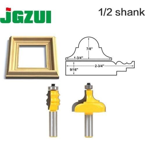 2pcs Picture Frame Router Bits - Complete Set1/2" 12mm Shank Line knife Woodworking cutter Tenon Cutter for Woodworking Tools