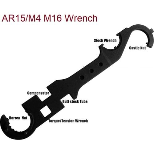 Airsoft AR15/M4 M16 Wrench Combo Armorer Spanner Nut Tool 8 in 1 Multi-functional Alloy Steel Wrench Outdoor Hunting Accessories