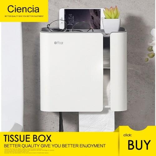 Free shipping ABS Plastic Tissue Box Waterproof Double Layered Space Magnetic door Tissue Bathroom Holder Toilet Storage box