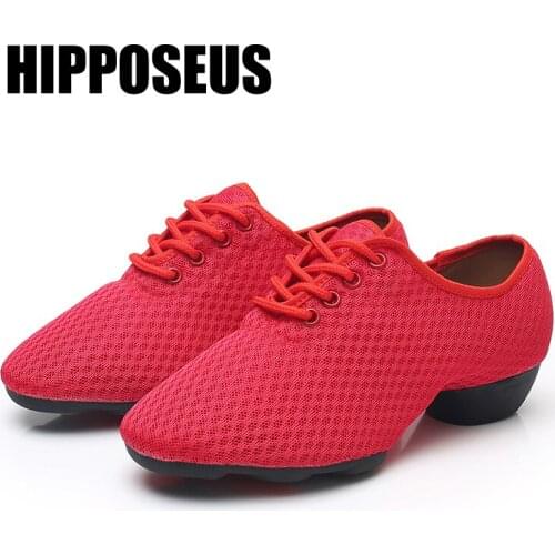 Hipposeus Sneakers Unisex Dance Shoes for Men Women Girls Ballroom Dancing Modern Tango Jazz Performance Practise Salsa shoes