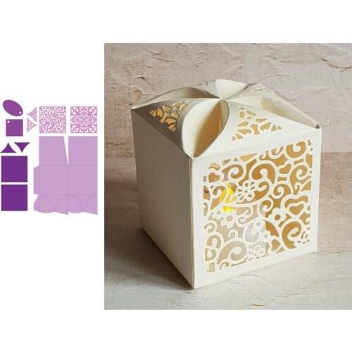 Square Petal Box Metal Cutting dies 2019 new Craft Dies for Embossing Paper Card making Scrapbooking Decoration Photo Crafts