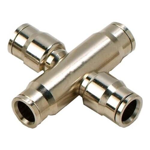 L083 HAIGINT Freeshipping High Pressure Pipe Connetor Slip Lock Four Wary Connector (Dia.3/8')
