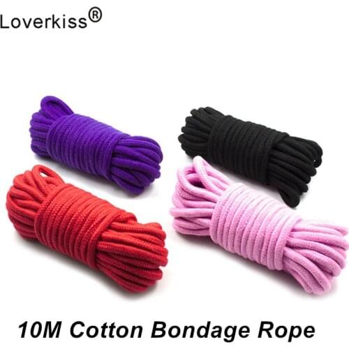 Loverkiss 10M Bondage Rope Erotic Toys,Adult Games Sex Toys Bdsm Restraints Sex Slave 32-foot Cotton Rope 10M Sex Products