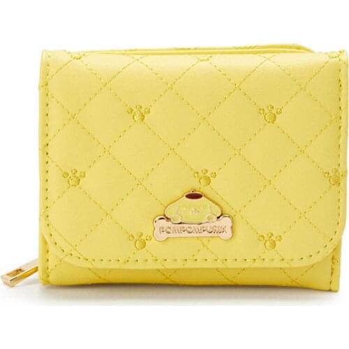 Cartoon Face dog Small Wallet Short Women Girls Purse Leather Trifold Wallets Ladies Money Bag