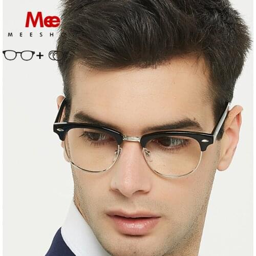 Meeshow Prescription Glasses men women CLUBSTREET glasses frame TR90 frame with case Eyeglasses customized lens