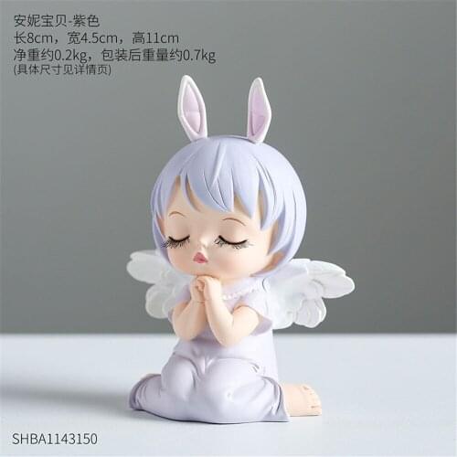 Cute Little Angel Resin Decorative Crafts Statue Figurine Car Decor Living Room Home Desktop Decoration Art Gift