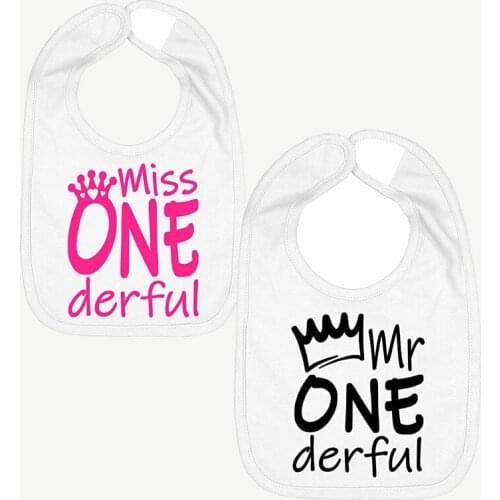 Baby Boy girl Bib 1st 1 One year old first birthday party High Chair decoration supplies baby shower gift present Photo props