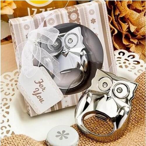 New Arrive 200pcs/lots Home Kitchen Bar Tool Owl Bottle Opener Wedding Favors And Party Gifts For Guests