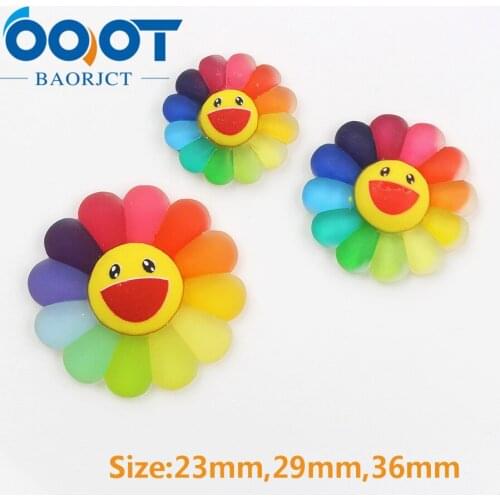 OOOT BAORJCT 20312-7,10pcs 23/29/36mm Multiple Colorful sun flower,Trinkets ornaments Decorations,DIY handmade materials