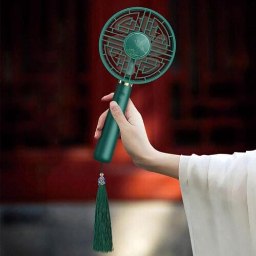 Handheld Mini Fan Chinese Style USB Rechargeable 3 Wind Speeds Mini Portable Electronic Fan for Home Outdoor Photographic props