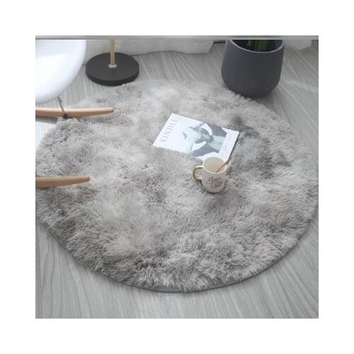Fluffy Round Rug Carpets for Living Room Decor Faux Fur Rugs Kids Room Long Plush Rugs for Bedroom Shaggy Area Rug Modern Mats