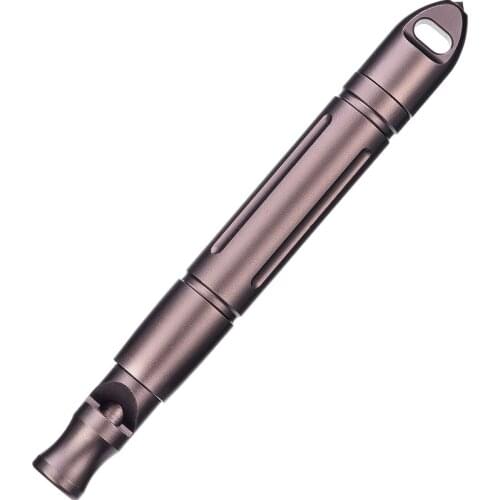 Aluminum alloy tactical pen multi-function survival tool waterproof compartment self defense tungsten steel head and whistle