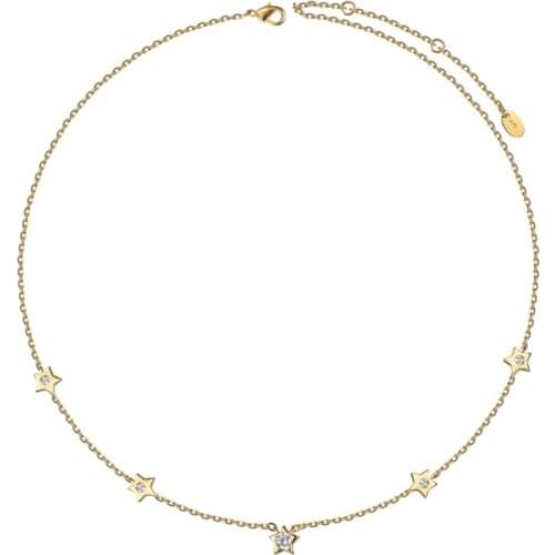 925 Sterling Silver Jewelry Female Gemstone Star Necklaces for Women 2019 Statement Jewel Accessories Party Christmas Gifts