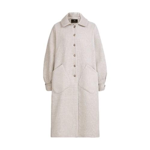 Woolen Coat Female Mid-Length Autumn Winter Korean Version Plus Cotton Woolen Coat Women Thickened 2020 New A662