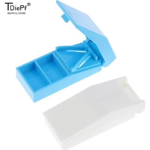 1PCS Mini Pill Cutter Medicine Box Pill Crusher Grinder Splitter Tablet Cutter Divider Storage Case Pill Box Pill Cases