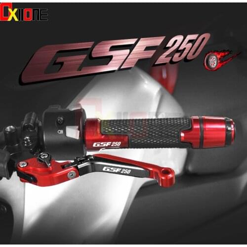 For Suzuki GSF250 Motorcycle Accessories Aluminum Brake Clutch Levers Handlebar hand Grips Ends GSF 250 BANDIT ALL YEARS