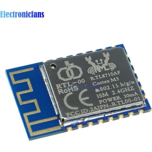 RTL8710 WiFi Wireless Transceiver Module SOC 44K 1MB Receiver Transmitter Built-in Antenna For Arduino 3.3V 80mA