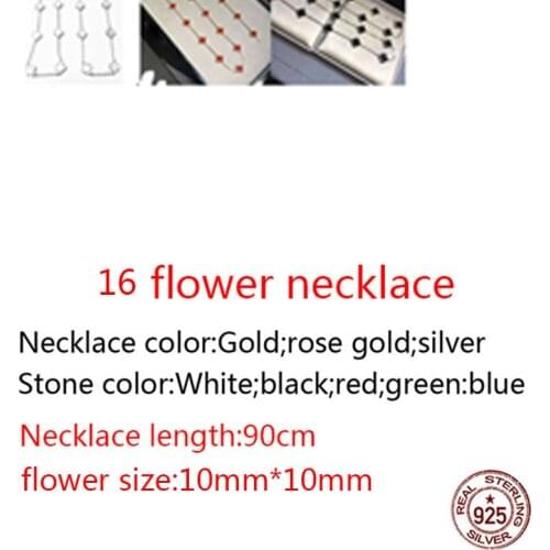 16 flower 10mm 90cm 925 sterling silver necklace fashion style four leaf flower clover high-end style new jewelry girlfriend