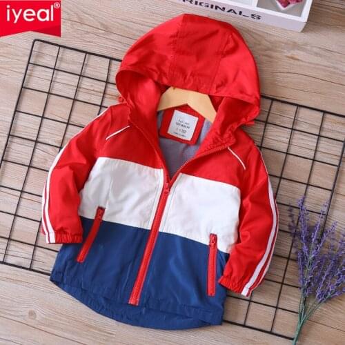 IYEAL Autumn Spring Children Coat Kids Jacket Boys Outerwear Coats Active Boy Windbreaker Baby Clothes for Height 90-130cm