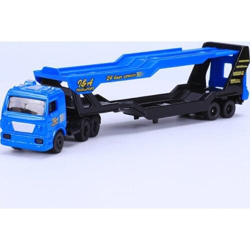 1:64 alloy double-decker transport truck model,high simulation cargo truck toy,ladder fire truck,free shipping