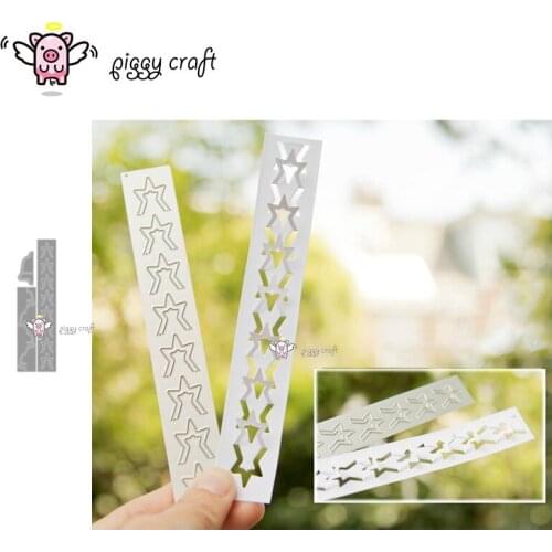 Piggy Craft metal cutting dies cut die mold Star bell strip background Scrapbook paper craft knife mould blade punch stencils