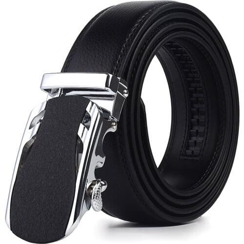 Cow Genuine Leather Men Belt Cowhide Belt For Men Metal Luxury Automatic Buckle Male Strap High Quality Male Waistband