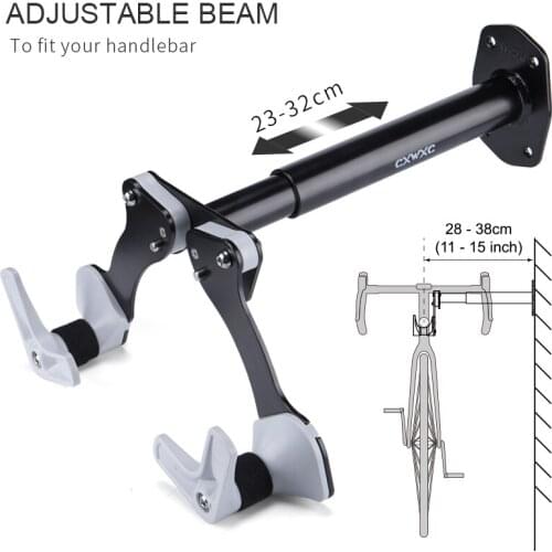 Bicycle Wall-mounted Mountain Bike Road Bike Rack Wall-mounted Hook Bracket for Garage Indoor Horizontal Bike Storage Rack 25 KG