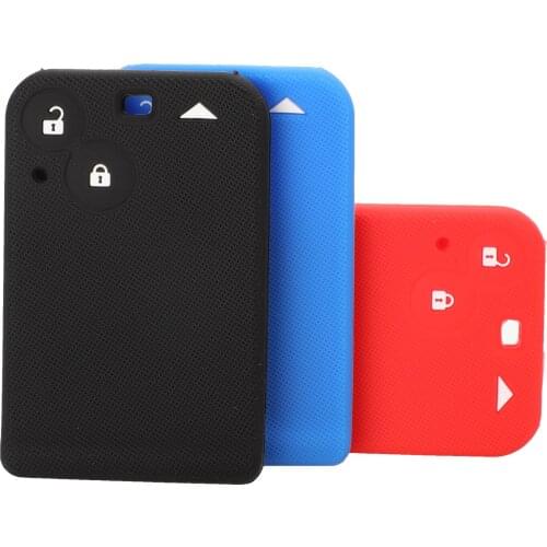 Kutery Silicone Rubber Car Key Case For Renault Laguna Espace Remote Car Key Shell Case Cover Protecor 2Buttons Replacement