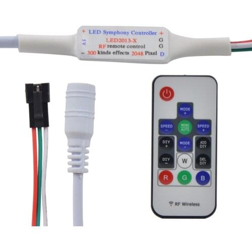 LED WS2812B RGB Controller DC5V 14Key SK6812 RGB 300 Kinds of Changes Effects for WS2812B WS2811 LED Strip,WS2811 LED Controller