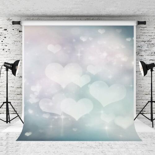 VinylBDS Wedding Heart Simple Backdrop Photography Backdrops For Photography Hazy Gray Love For Baby Photography Backdrops