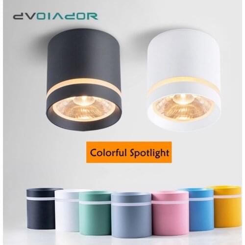 Modern Downlight Colorful Led Ceiling Downlight Surface Mounted Spot Lighting 7W 10W 12W Dimmable For Living Room Bedroom Foyer