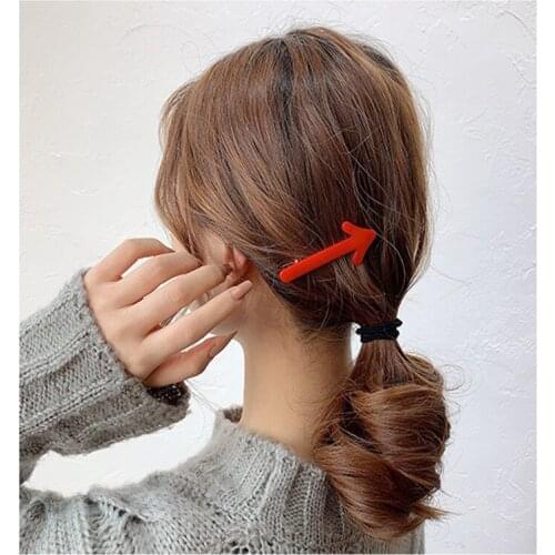 2Pcs/SetSpring And Summer Arrow Hairpin Candy Color Ins Simple Funny Hair Duckbill Clip Hair Accessories
