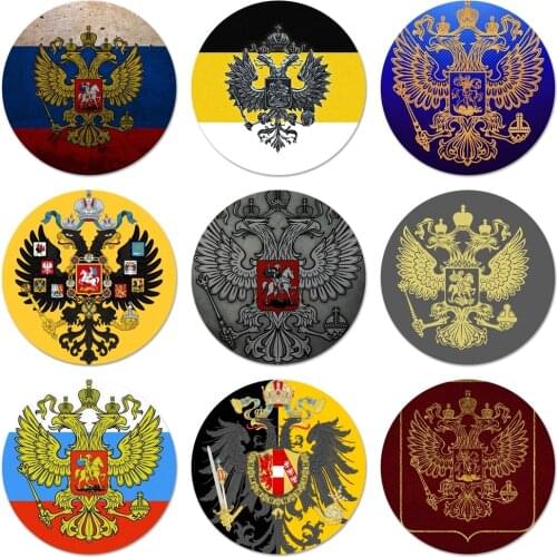Russia Flag coat of arms Icons Pins Badge Decoration Brooches Metal Badges For Clothes Backpack Decoration