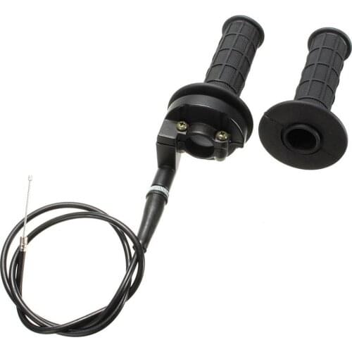 1 Pair 22mm Throttle Grip Handlebar with Cable for Pit Dirt Bike 50cc to 190cc