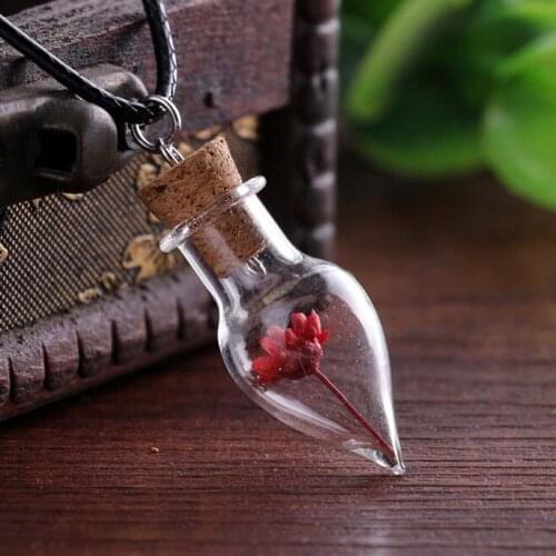 1 pcs/lot 11x28 mm Small heart shape Glass Vial Pendant/Mini empty Wishing Bottles pendant flower