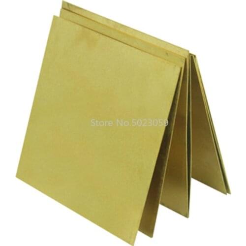100*100mm Brass Copper Plate DIY Material for Industry Mould or Metal Art Laser Cutting CNC Frame Model Mould DIY Contruction