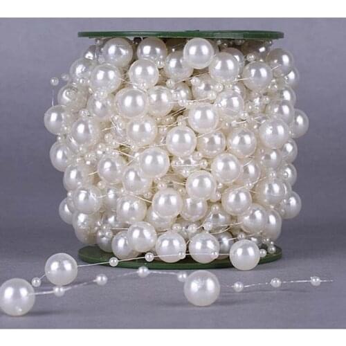5pcs High Quality Fishing Line Pearls Beads Chain Garland Flowers Wedding Party Decoration DIY crafts birthday accessories